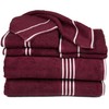 Hastings Home Hastings Home Rio 8 Piece 100 Percent Cotton Towel Set - Burgundy 974728JXF